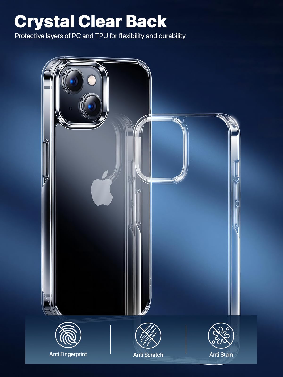 Ether Magnetische Hülle Für IPhone 15 Pro Max - Schlank Mit Polycarbonat-Rückseite, Schwarz
