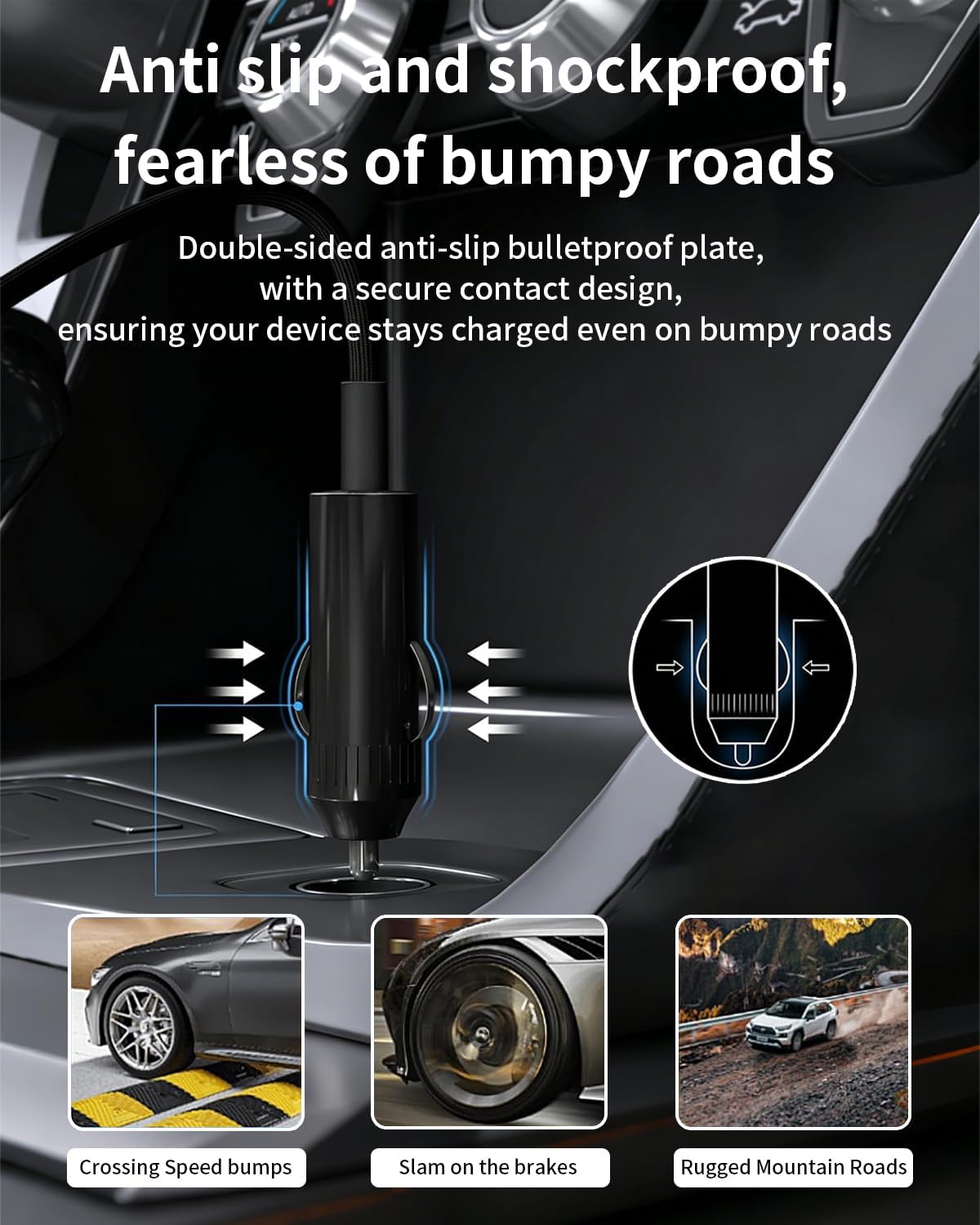 200W Car Charger 6-Port USB Car Charging Station - 12V 24V Cigarette Lighter Adapter Fast Charging Road Trip Automobile Charger for iPhone 17/16 Pro Max, MacBook Pro/Air, Laptop, iPad, Tablet