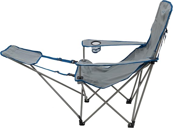 ALPS Mountaineering Escape Lounge Camping Chairs for Adults with Footrest and Adjustable Armrests, Sturdy Steel Frame, Compact Foldable Design, and Carry Bag