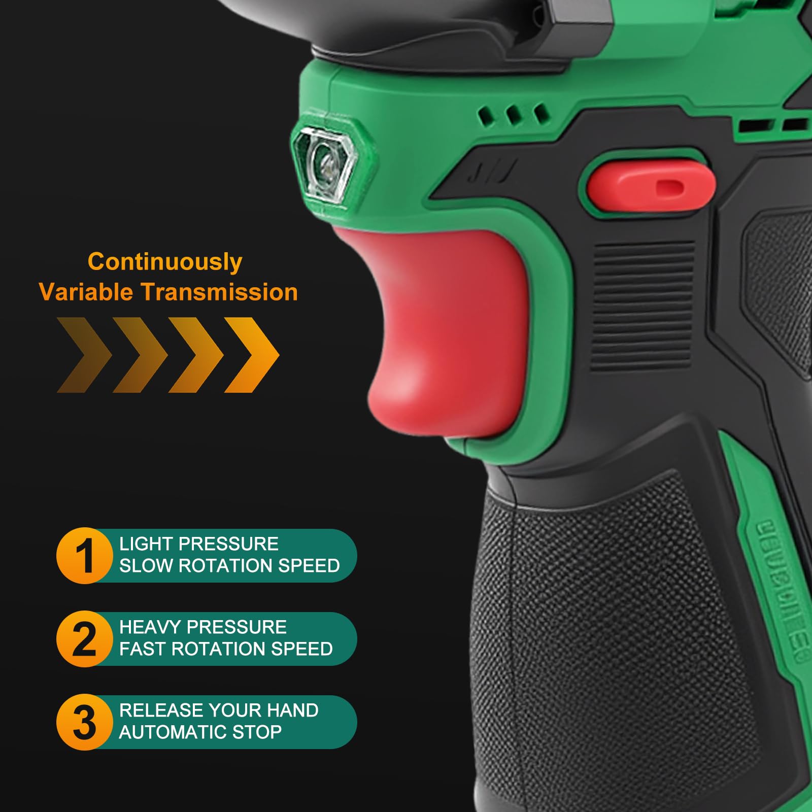 Avvitatore a Batteria 16,8V 150Nm, 3000RPM Trapano a Percussione con 2 * 2,0ah Batteria, 3 Velocità, Avvitatore Elettrico con 6 Punte e LED Luce
