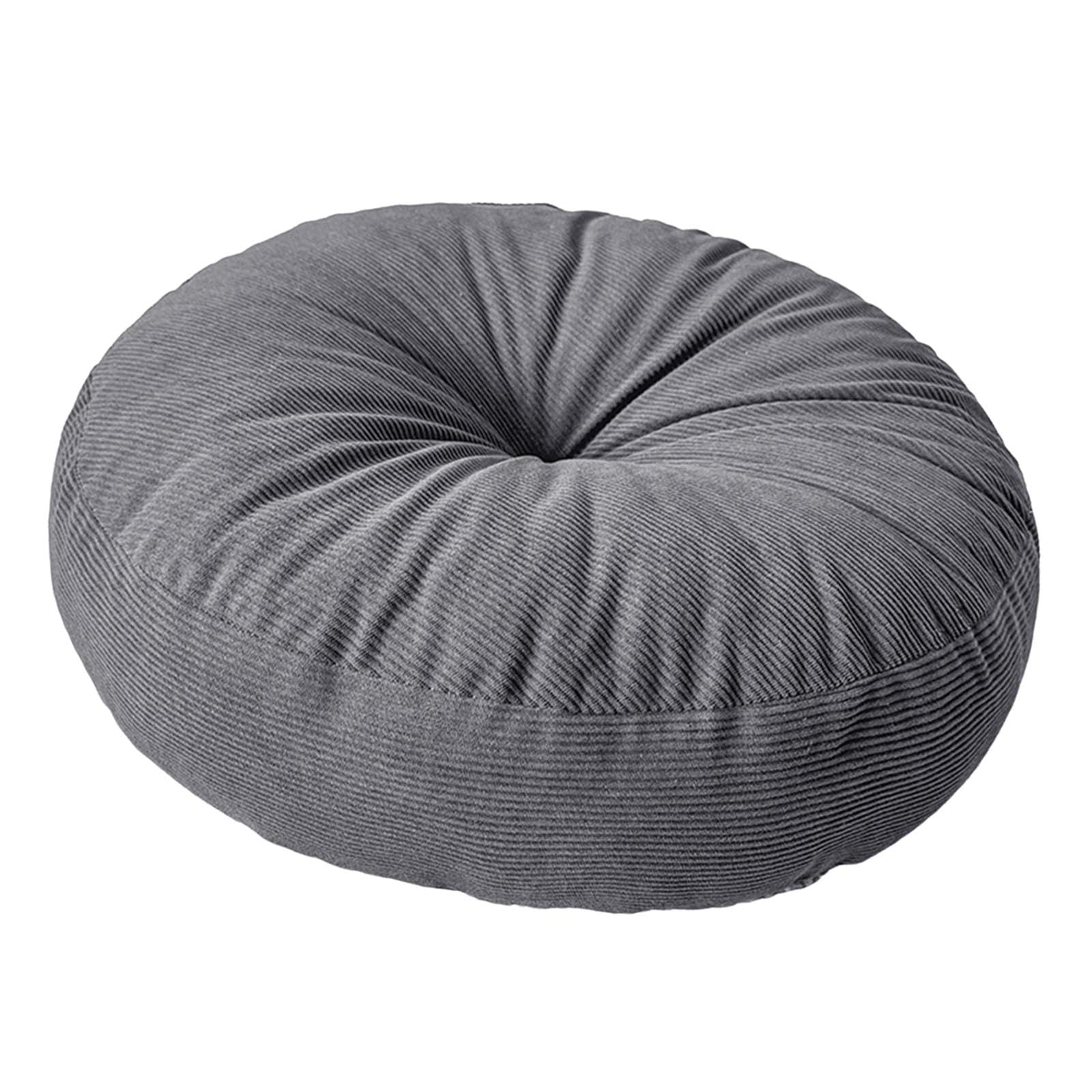 Cuscino da Pavimento Rotondo Cuscino Tatami Giapponese Seduta da Terra Pouf Morbido Spesso E di Supporto Adatto per Adulti E Bambini in Camera da Let, Grigio Scuro