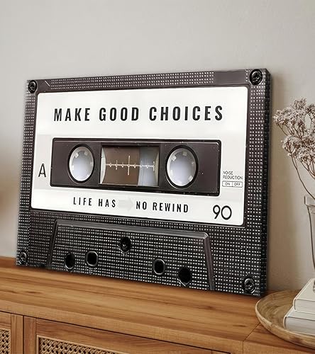 Miniatura 3 de Yeesjoee Lienzo inspirador para oficina, arte de pared, cinta de cassette retro, decoración de música, pintura de radio, para dormitorio, sala de