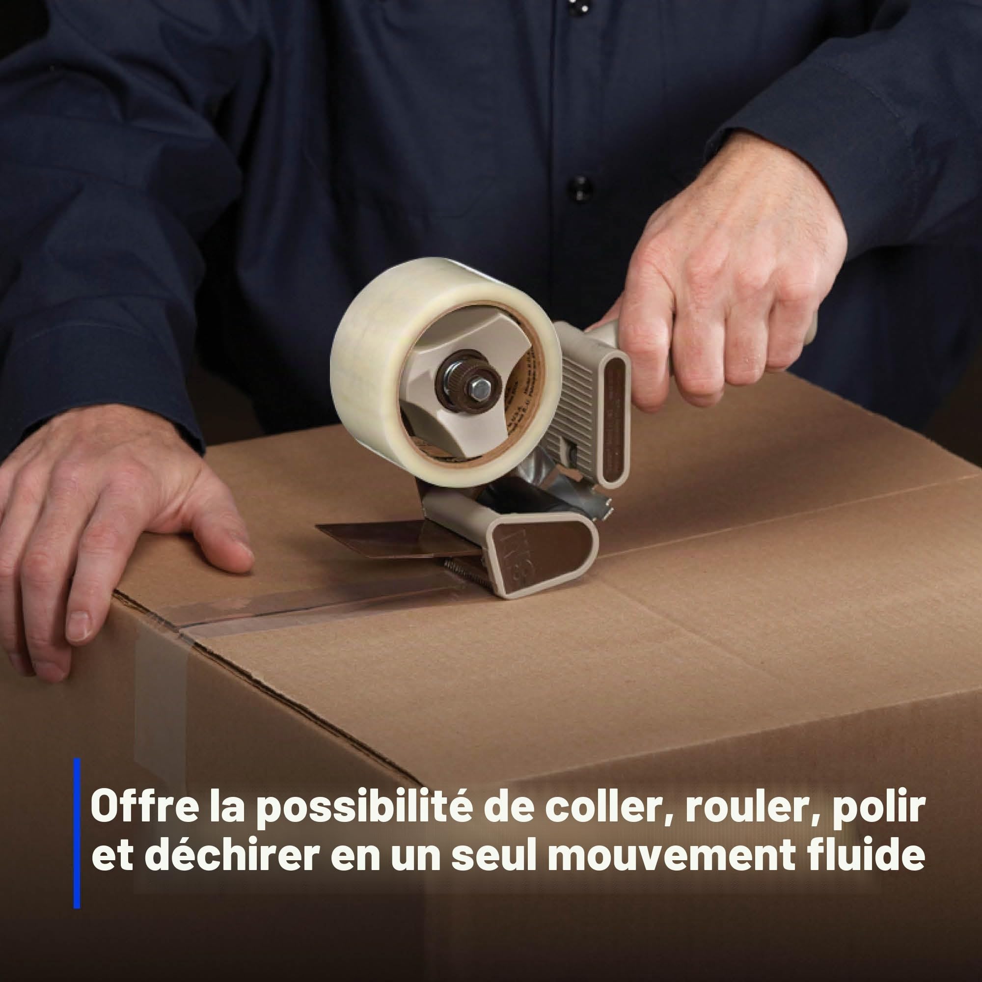 Scotch H183 Dévidoir de ruban adhésif industriel pour ruban adhésif 7,6 cm – Léger et portable pour l'emballage commercial, l'expédition, le déménagement, le carton et le scellage de boîte
