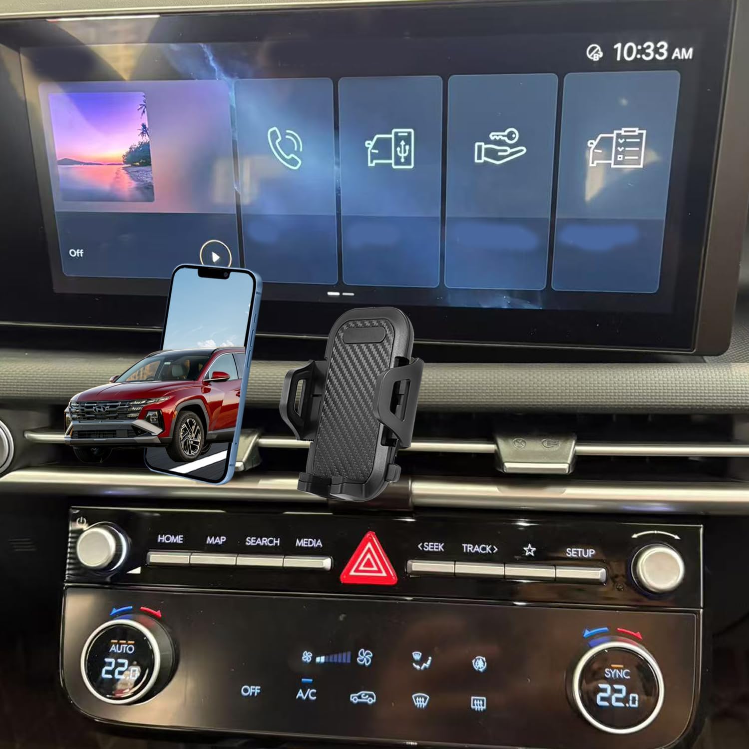 oricarmes Tucson Phone Mount Made for 2025 to Present Tucson 2025 Tucson Accessories OEM-Approved Design