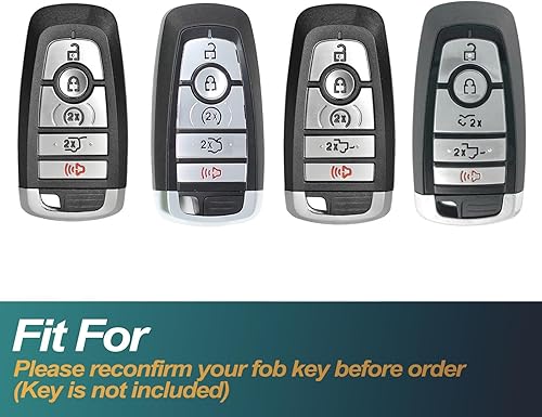 Miniatura 2 de FEYOUN Funda para llavero compatible con Ford Escape Expedition Explorer F-150 F-250 F-350 F-450 F-550 Maverick Mustang Lincoln Aviator, carcasa