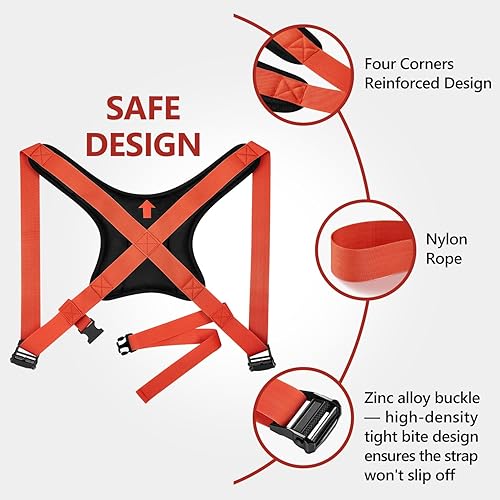 Miniatura 4 de KEDSUM Correas móviles correas de elevación que se mueven para muebles, sistema de elevación y movimiento para 2 personas, soporta hasta 800 libras