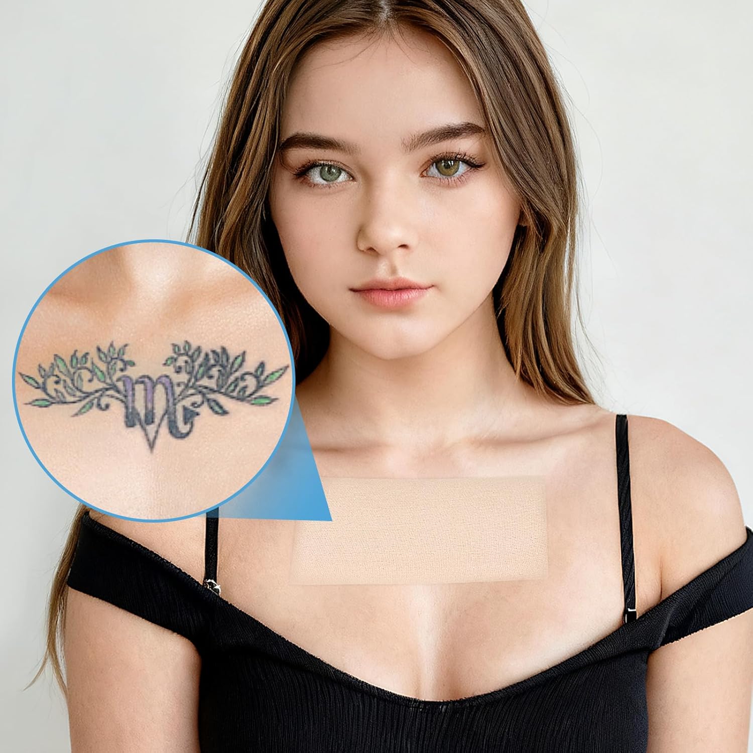 Udefineit 2 Rolls Tattoo Cover Up Tape, 3" x16.4Ft Cuttable Tattoo Tape Cover Up, Sweat-Resistant Light Skin Tone Invisible Concealer Scars & Tattoos Birthmarks Sticker, Tattoos Patches, Light Beige - Image 8