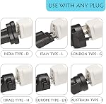 Ceptics Canada to Brazil Travel Plug Adapter (Type N) - 3 Pack [Grounded & Universal] (GP-11C-3PK)