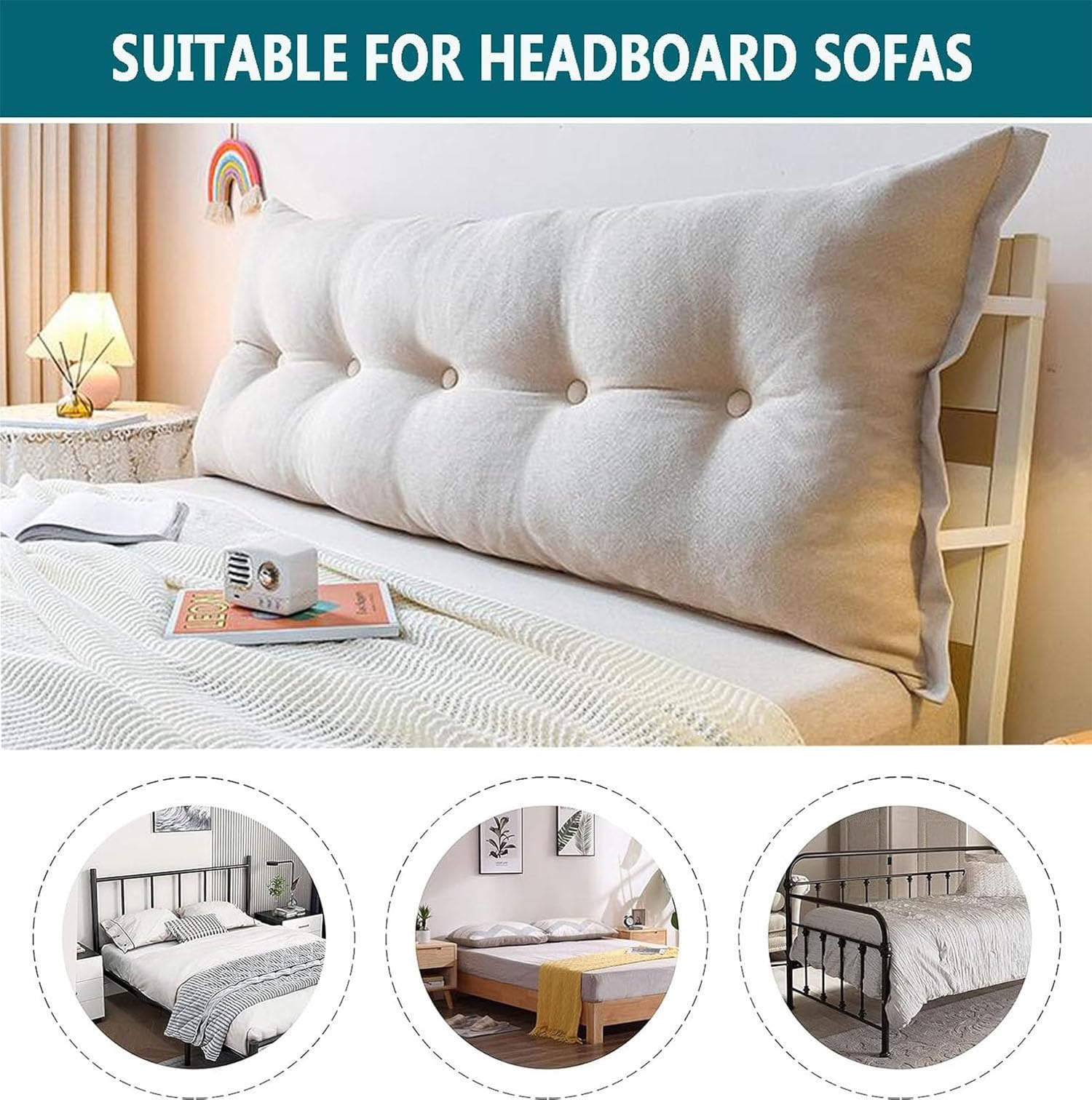 CCXXYGWJ Almohada de Cuña Triangular 80x50x20cm - Soporte Lumbar para Lectura y Relajación del Respaldo - Respaldo Acolchado para Cabeceros y Comodidad