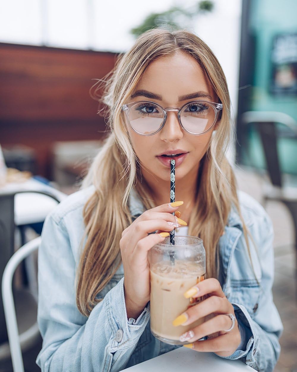 Miniatura 7 de WearMe Pro - Gafas redondas transparentes con marco transparente