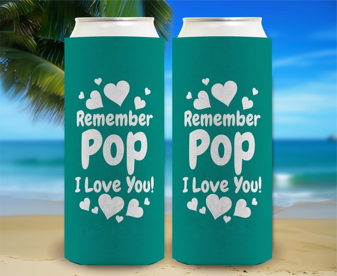Pop Gifts For Men For Pop Remember Pop I Love You 12-Pack Ultra Slim Can Thermocoolers
