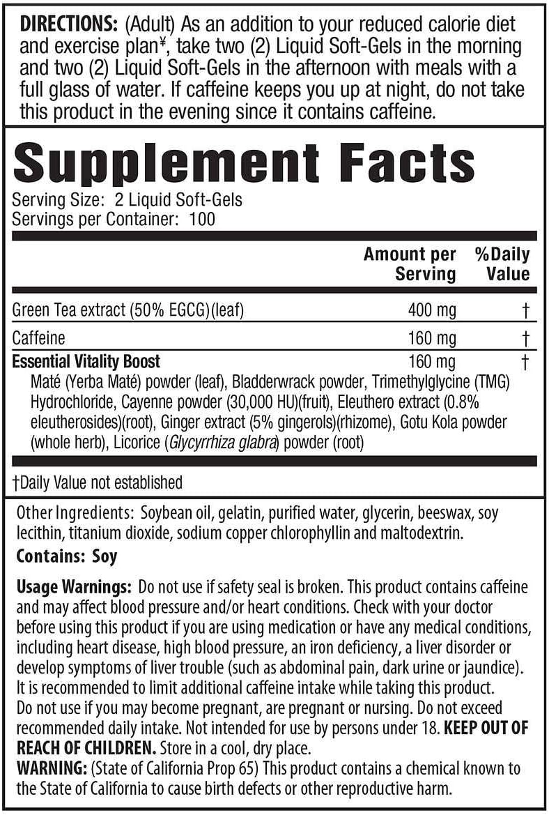 Applied Nutrition Green Tea Fat Burner 2-Pack