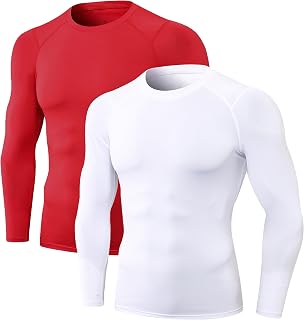 Queerier Men's Compression Baselayer T- Shirt Athletic Fitness Cool Dry Wicking Short-Sleeve Tops