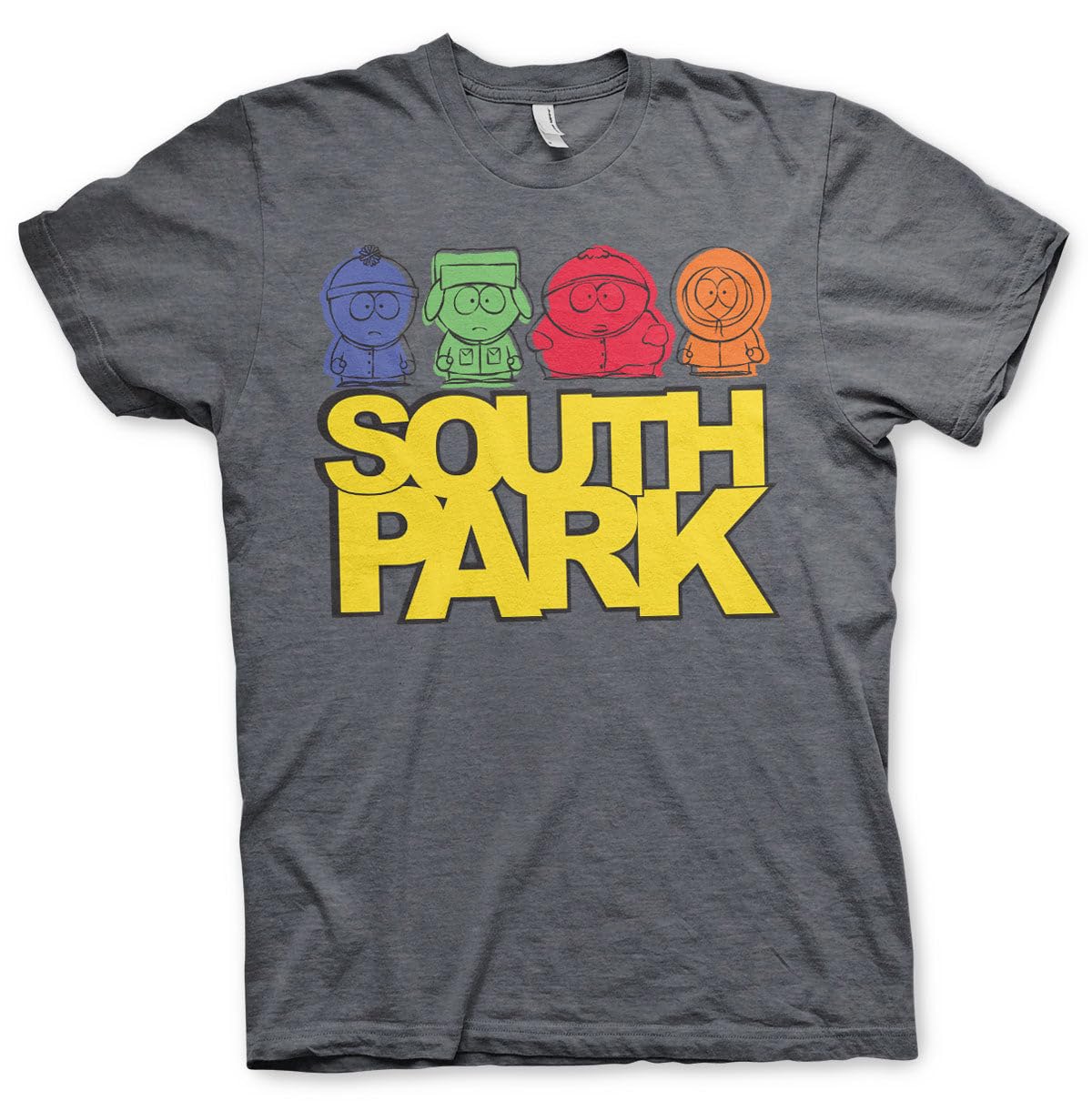 South Park Officially Licensed Sketched Mens T-Shirt (Dark-Heather), XX-Large