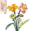 fun4kid Flower Bouquet Building Set, Artificial Flowers Building Blocks Sets, Home Decoration, 568 Creative Botanical Collection Gifts for Adults, Not Compatible with LilyMediumBegonia
