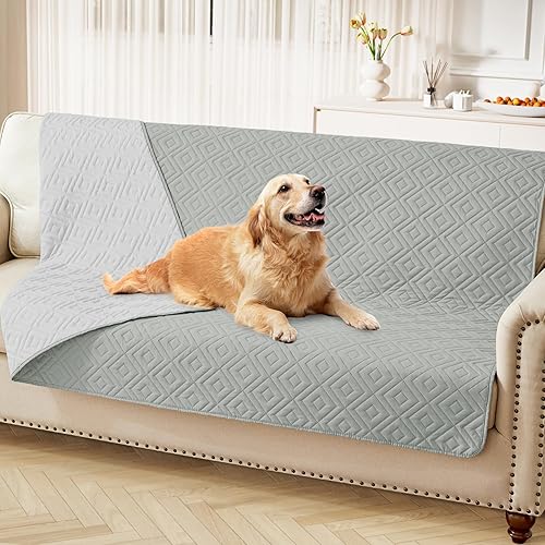 Miniatura 24 de hyha Manta impermeable para perro, manta suave para cama de perro, manta para mascotas, funda de sofá impermeable lavable para perros, fundas Gris