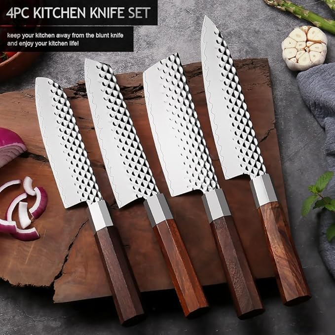Set Cuchillos Cocina 4 Piezas Acero Inoxidable miniatura 7