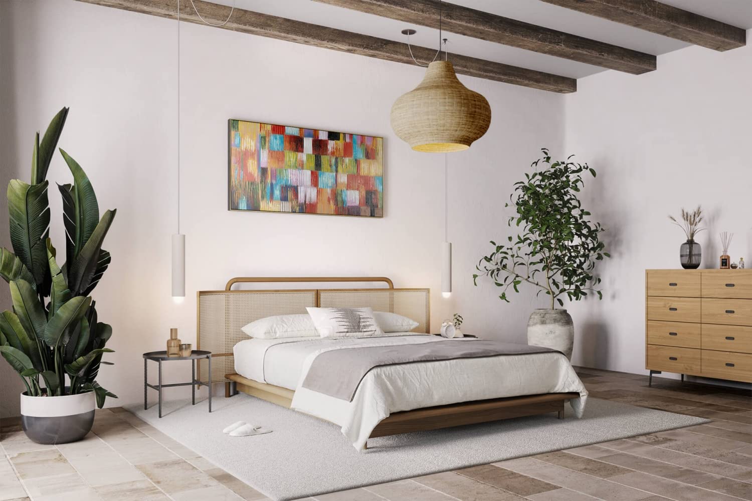 KunstLoft Leinwandbild | 100% HANDGEMALT | 140x70cm | Gemälde 'Eine Hommage ans Leben' | Abstrakt | Bunt | Wandbild Wohnzimmer