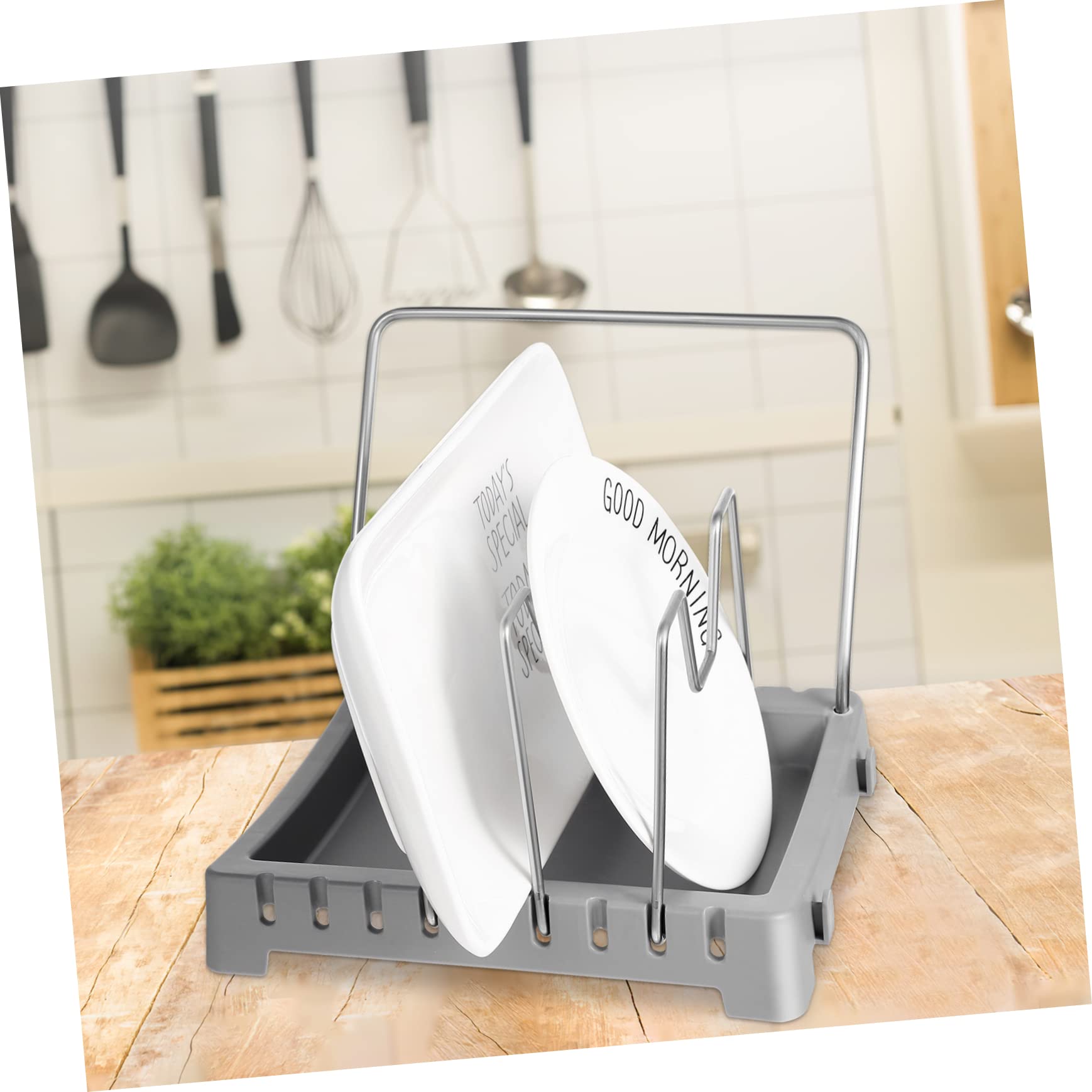 2stücke Teiliges Pot Lid Organizer Multifunktionale Küchenablage Für Töpfe Und Deckel Platzsparend Installieren Für Ordentliche Küchenoberflächen