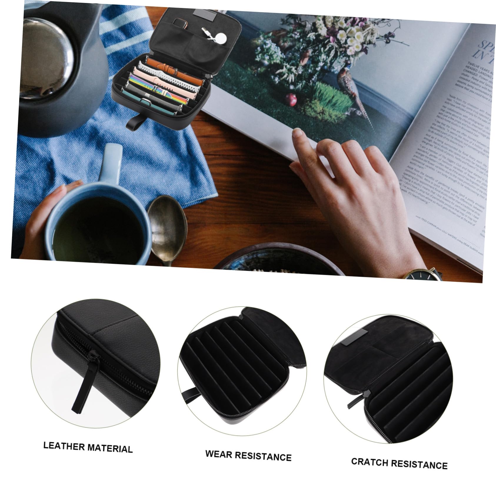 Bolsa de Almacenamiento para Correas de Reloj Material de Superfibra Resistente y Fácil de Transportar, Adecuado para Camping y Salidas