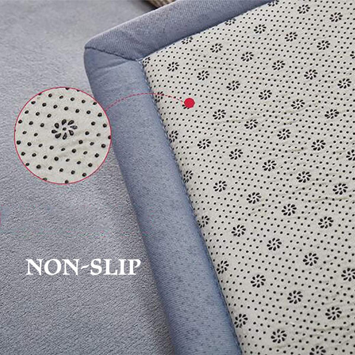 GGoty Grand tapis de jeu antidérapant en velours corail, pour chambre d'enfant, chambre à coucher, salon (120 x 120 cm, gris)