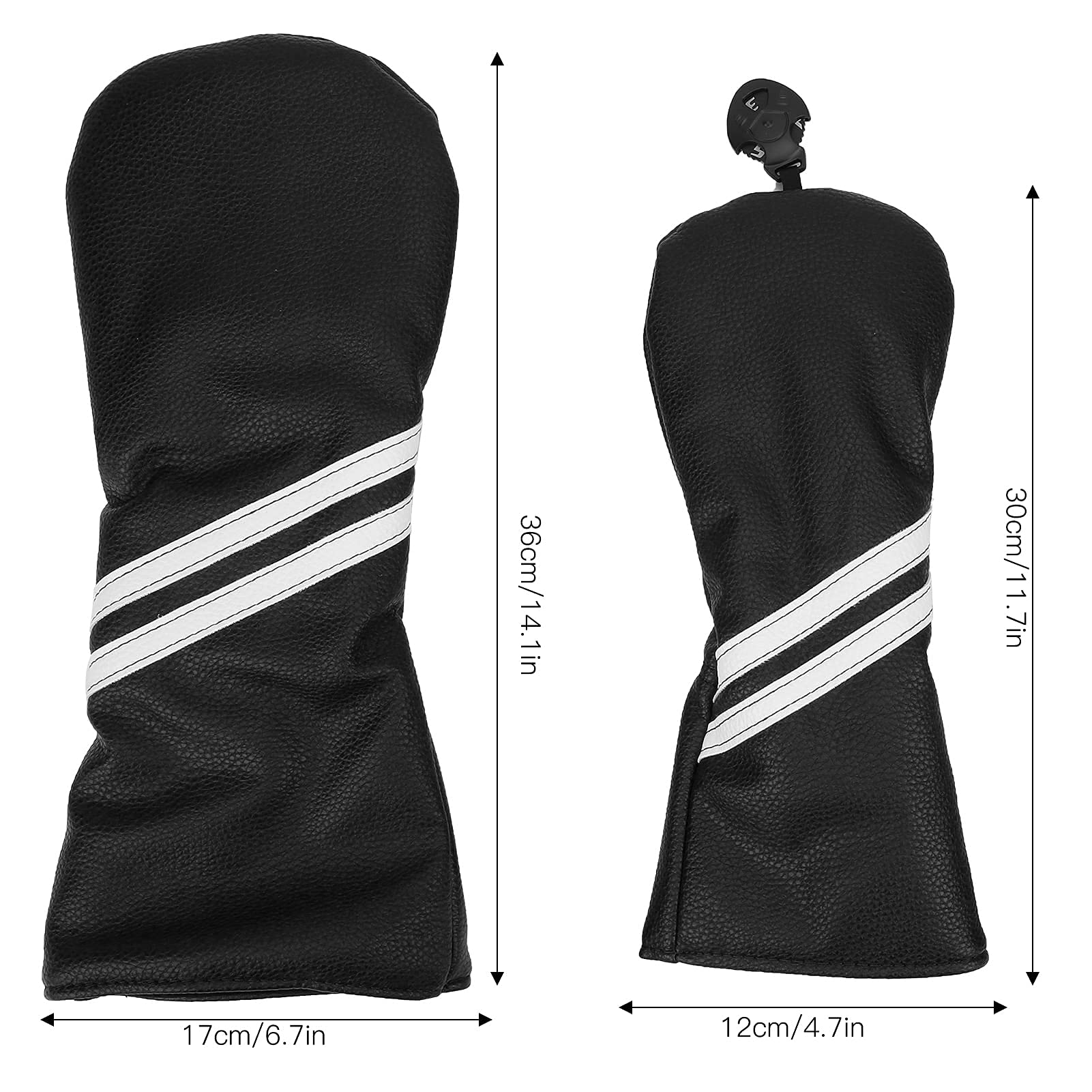 VGEBY 3 unids/Set Juego de Fundas para la Cabeza de Madera de Golf, Fundas para la Cabeza de Rayas, Fundas para la Cabeza del Palo de Golf para el Conductor