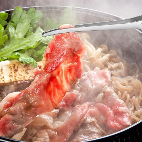 Miniatura 10 de Patelai Pinzas para barbacoa coreanas y japonesas, utensilios de cocina antideslizantes, pinzas de acero inoxidable para servir alimentos, plateado