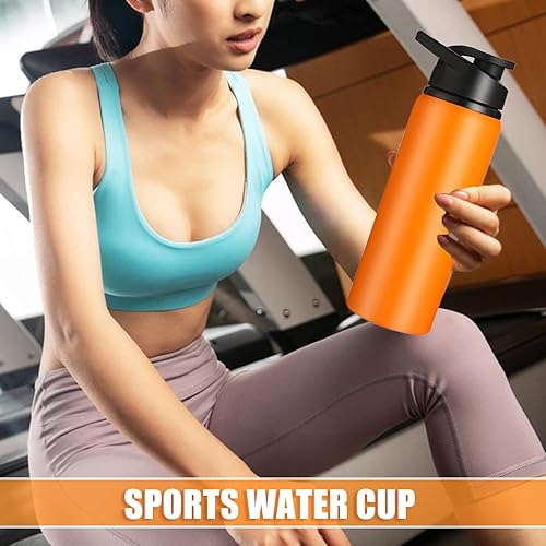Miniatura 4 de Altsuceser Botella de agua deportiva de 24 onzas, botella de agua de metal de acero inoxidable para hombres, mujeres y niños, a prueba de fugas,