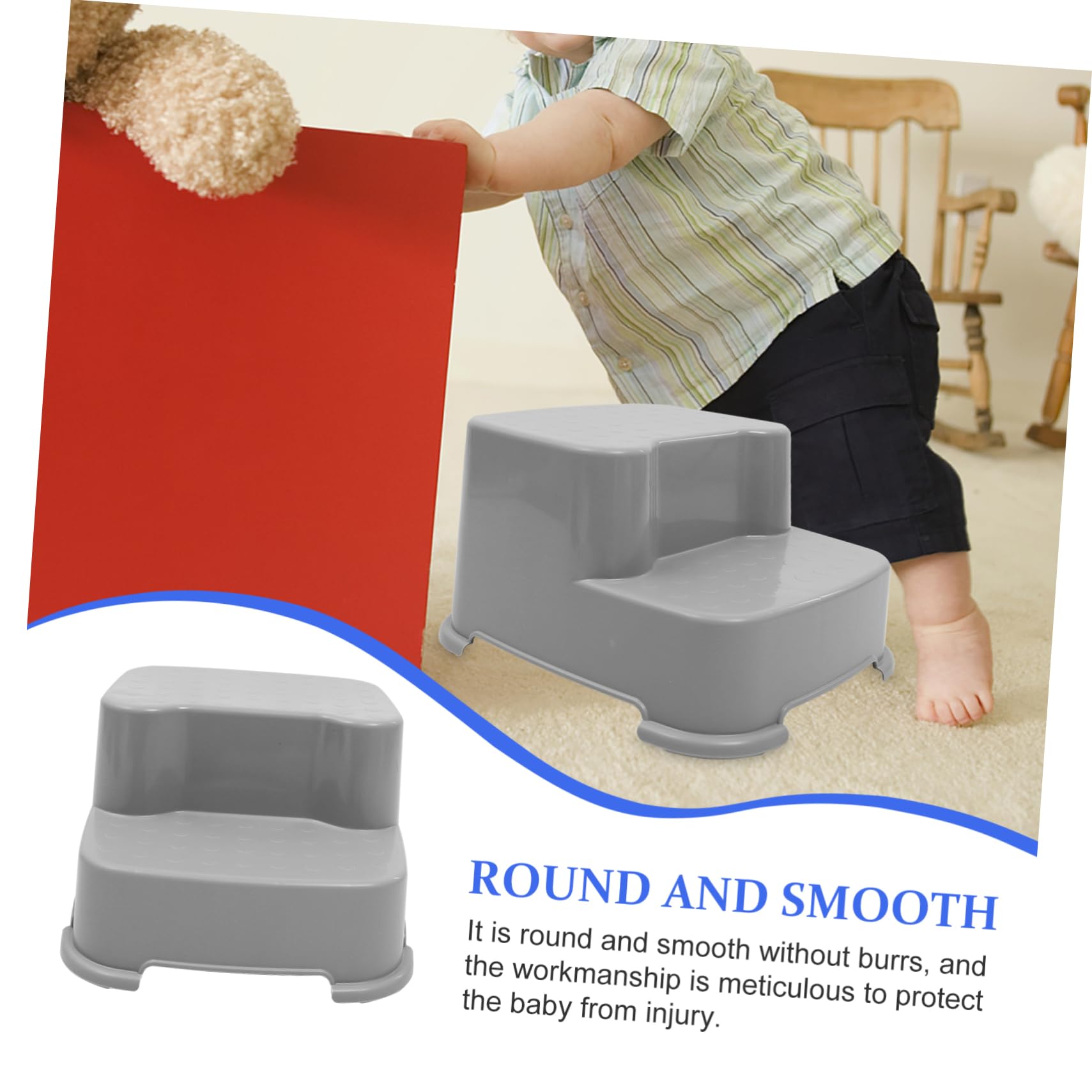 Taburete de Entrenamiento para Niños Pequeños, Antideslizante, Rojo