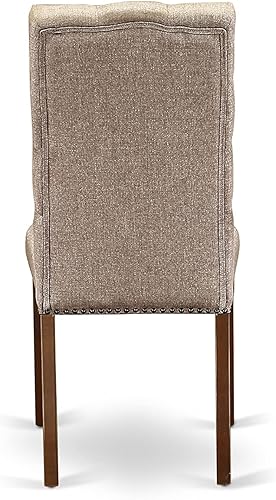 Miniatura 10 de East West Furniture CAEL5-MAH-16 - Juego de mesa de comedor de 5 piezas para 4 personas, incluye una mesa de cocina rectangular y 4 sillas de