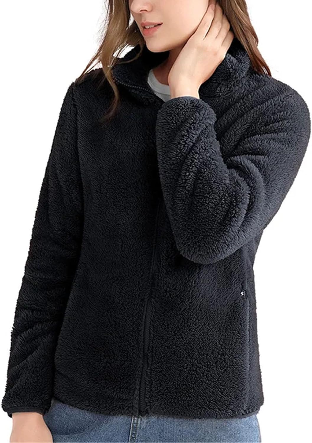 Women’s Fleece Jacket for Camping Hiking Outdoor Windproof Thermal Warmth