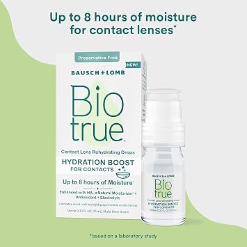 Biotrue Hydration Boost for Contacts, Lubricant Eye Drops, 0.33 Fl Oz