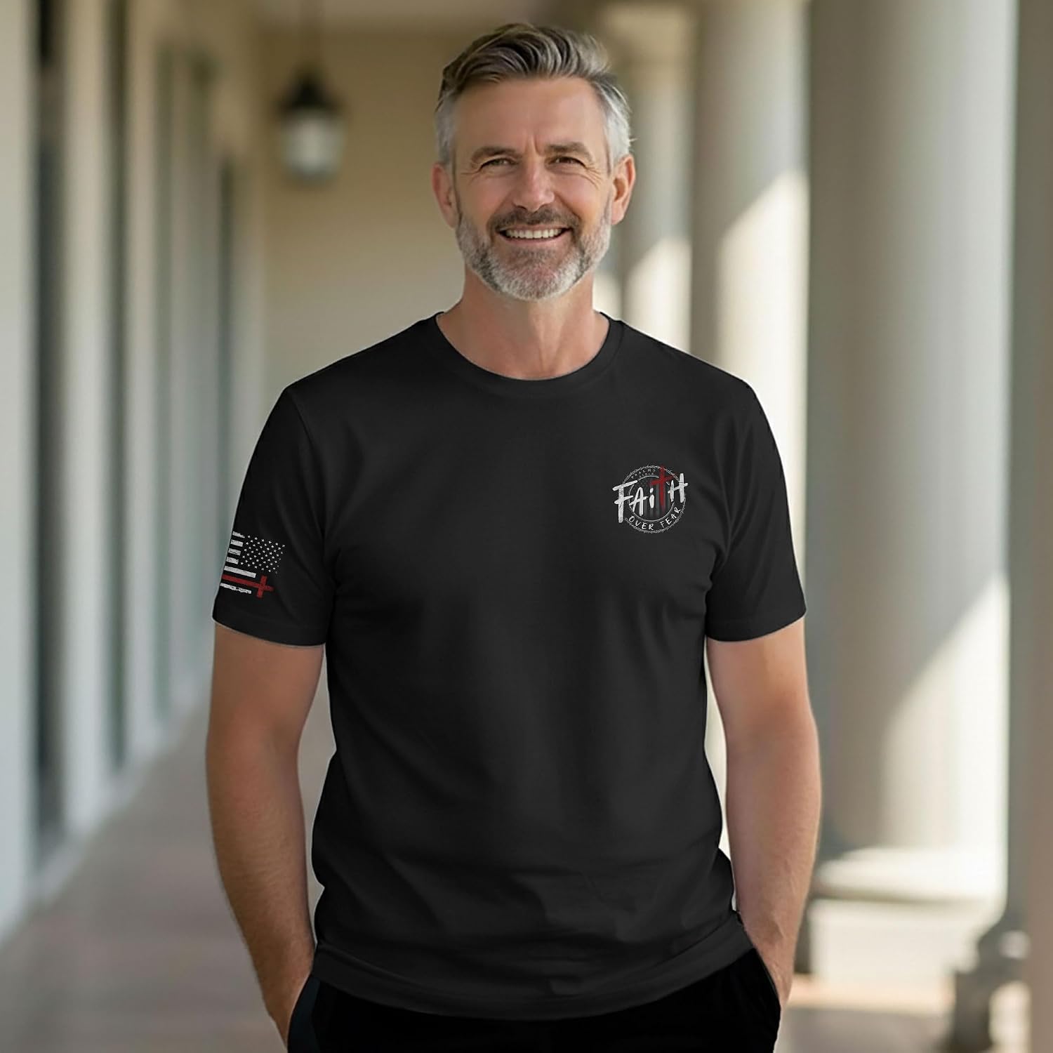 Faith Over Fear Shirt, Christian Shirts for Men, Faith Shirts for Men, Cross Shirt, Jesus Tshirt