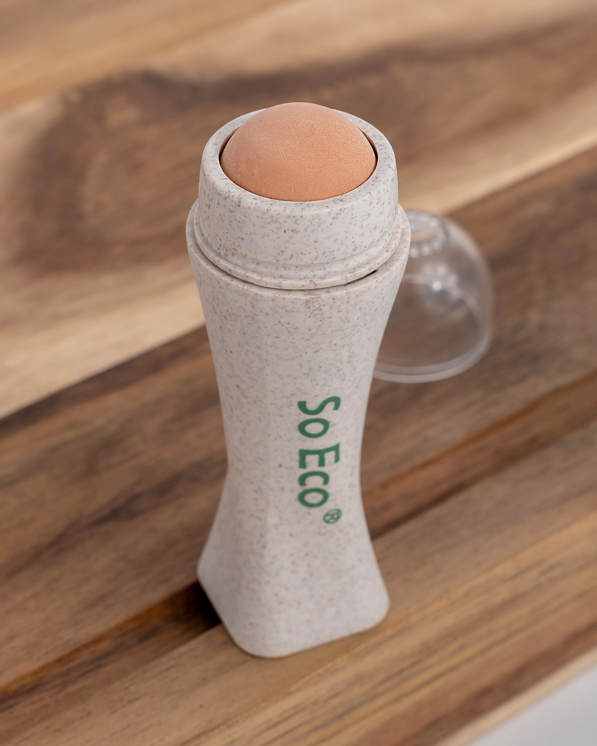 So Eco Oil Absorbing Roller, Volcanic Stone Face Roller with Wheat Straw Handle, Reusable, Eco-Friendly - Image 3