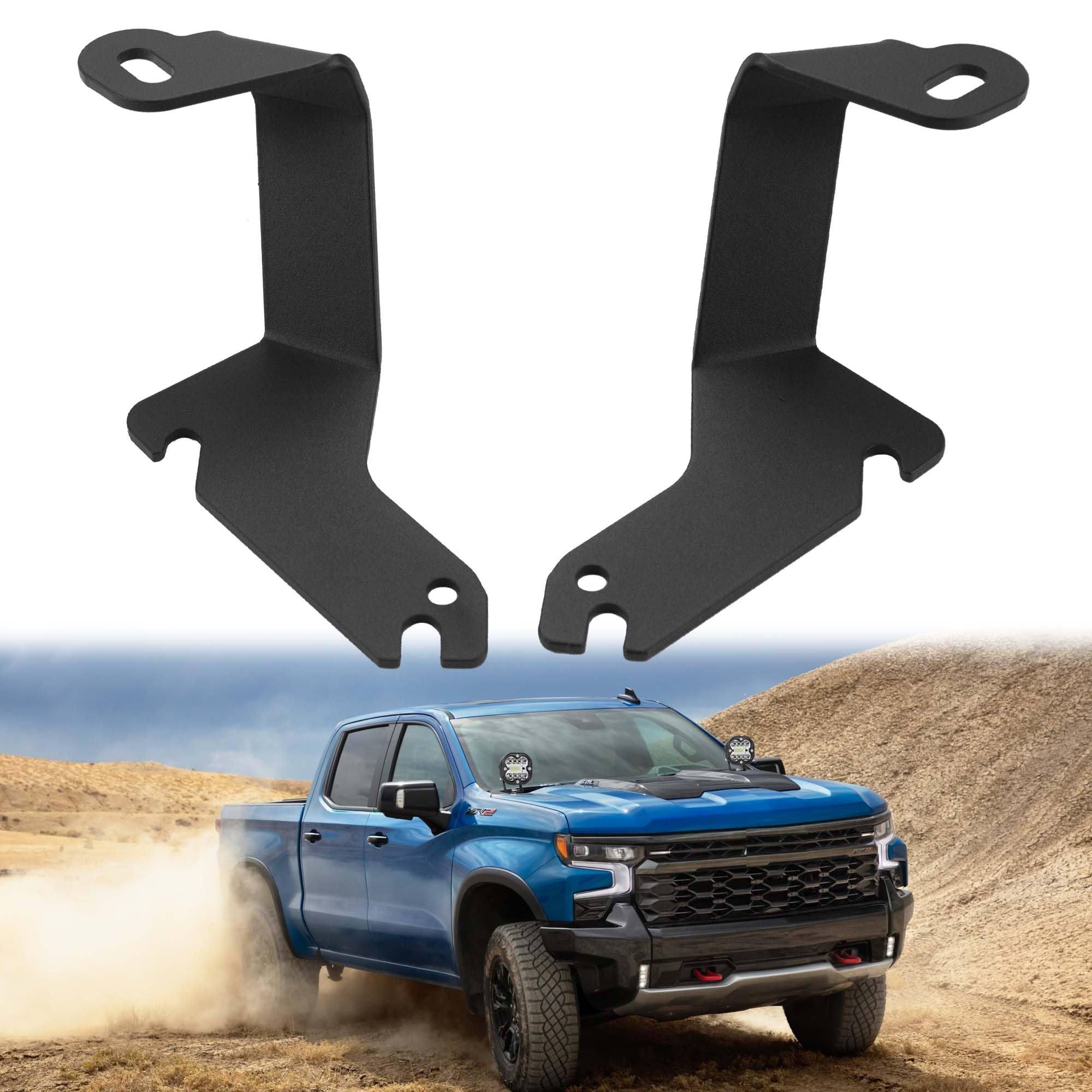 Hood Light Brackets Hood Ditch Light Brackets For 1999 2006 Chevy 