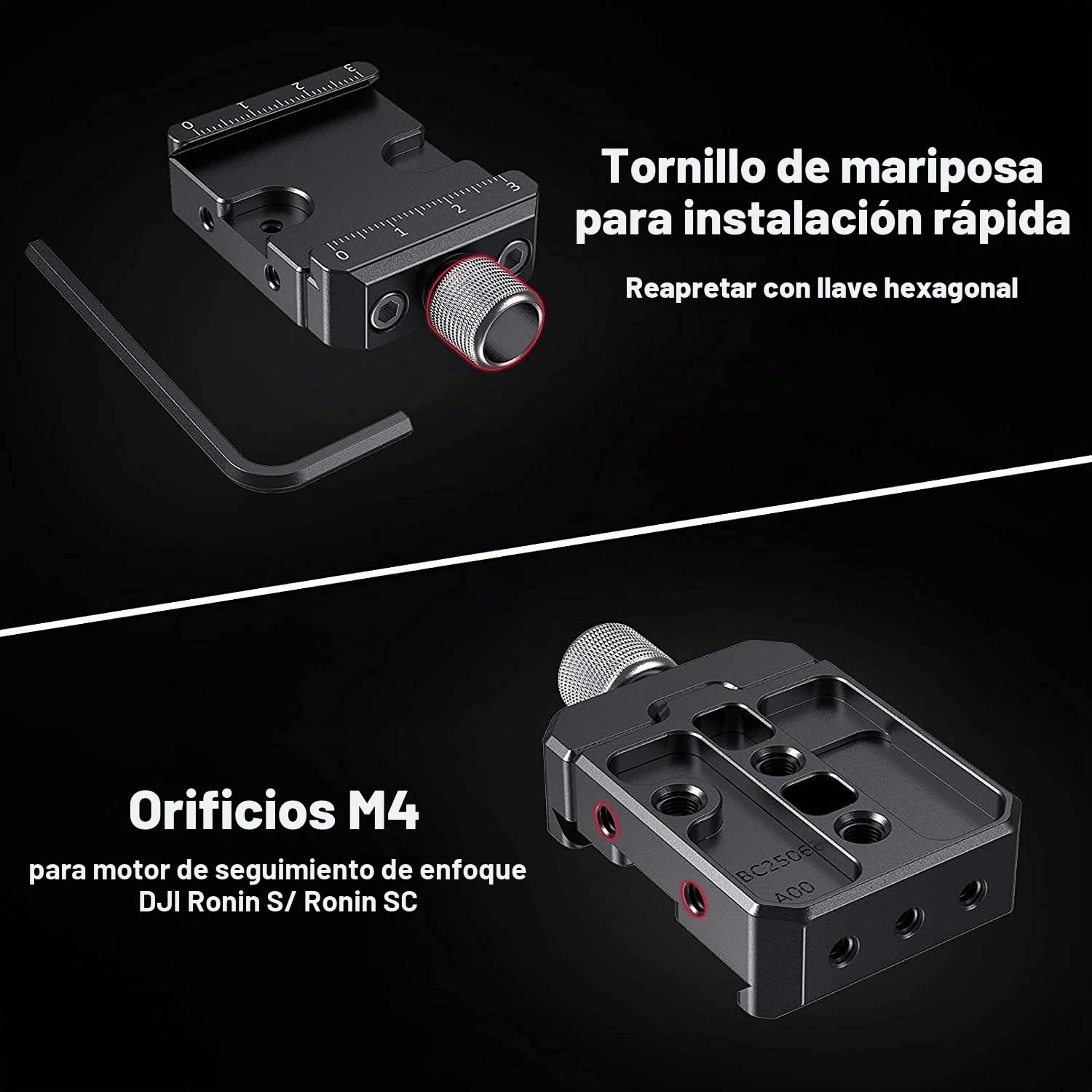 SMALLRIG Quick Release Clamp Compatible para Arca Estándar para dji Ronin S/Ronin SC y ZHIYUN Crane Series/Weebill S Gimbals - DBC2506B
