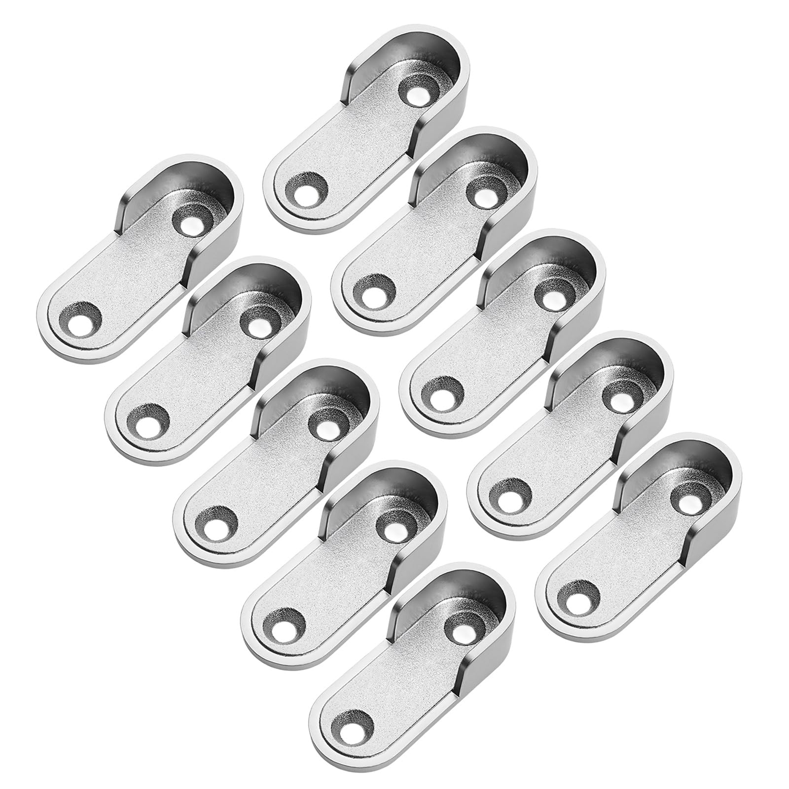 10pcs Heavy Duty Zinc Alloy Closet Rod Holder Round Tube Wardrobe Socket Bracket Clothes Hanging Durable Closet Rail Bracket Hanging Rail End