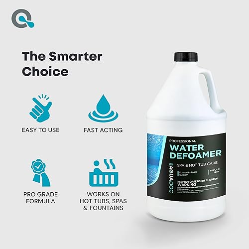 Miniatura 5 de AquaDoc - Antiespumante para bañera de hidromasaje, antiespumante para propietarios de tinas de hidromasaje, 64 onzas, antiespuma de spa para