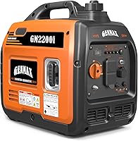 GENMAX GM2200i 2200W Inverter Generator - Ultra Lightweight 41.8 lbs, Quiet 58dBA, Eco-Mode, CO Detect for Camping & Home Backup
