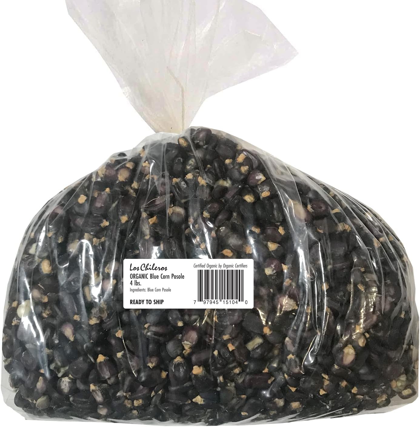 Los Chileros Organic Blue Corn Posole 4lb bulk bag