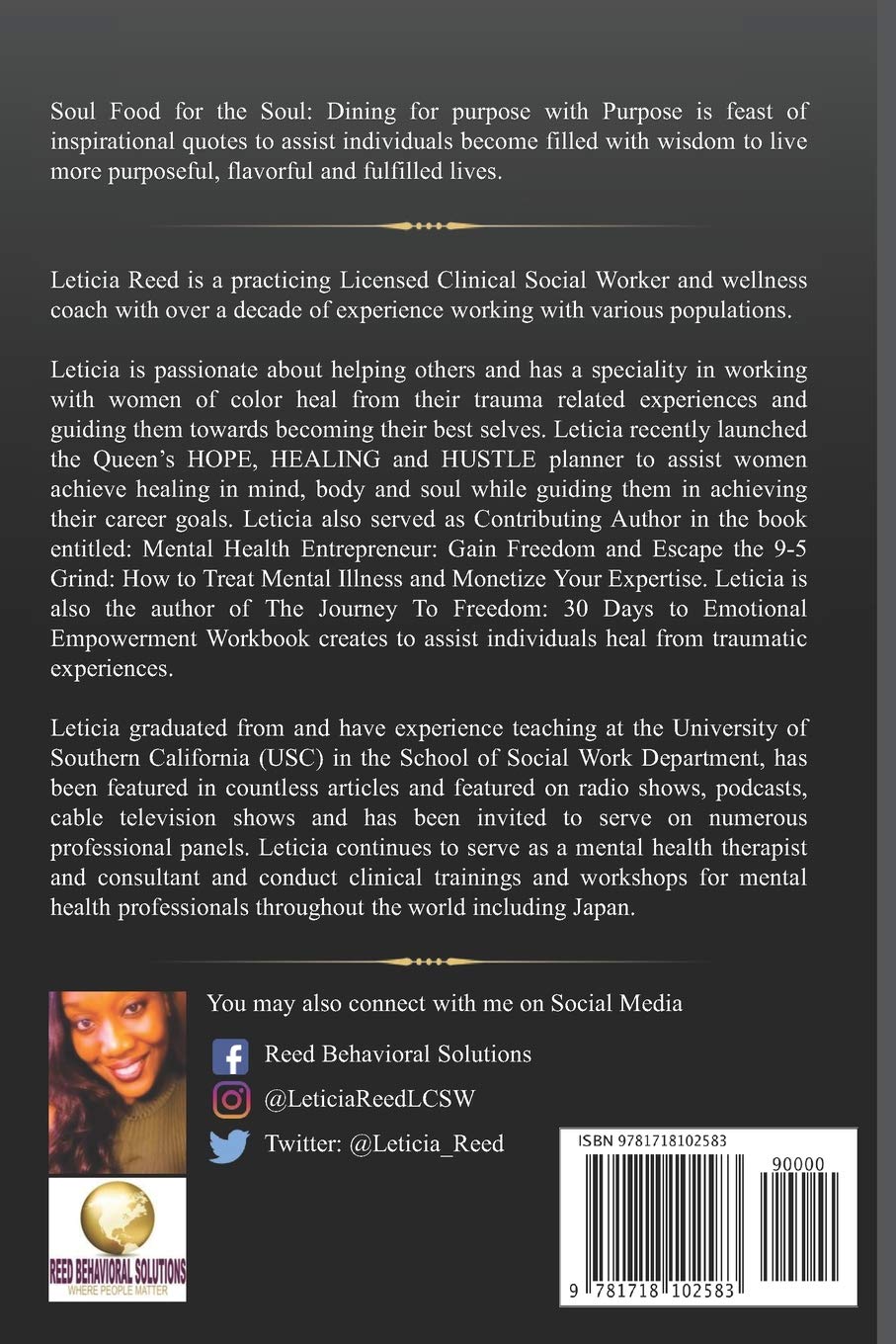 Amazon.de: Leticia R. Reed LCSW: books, biography, latest update