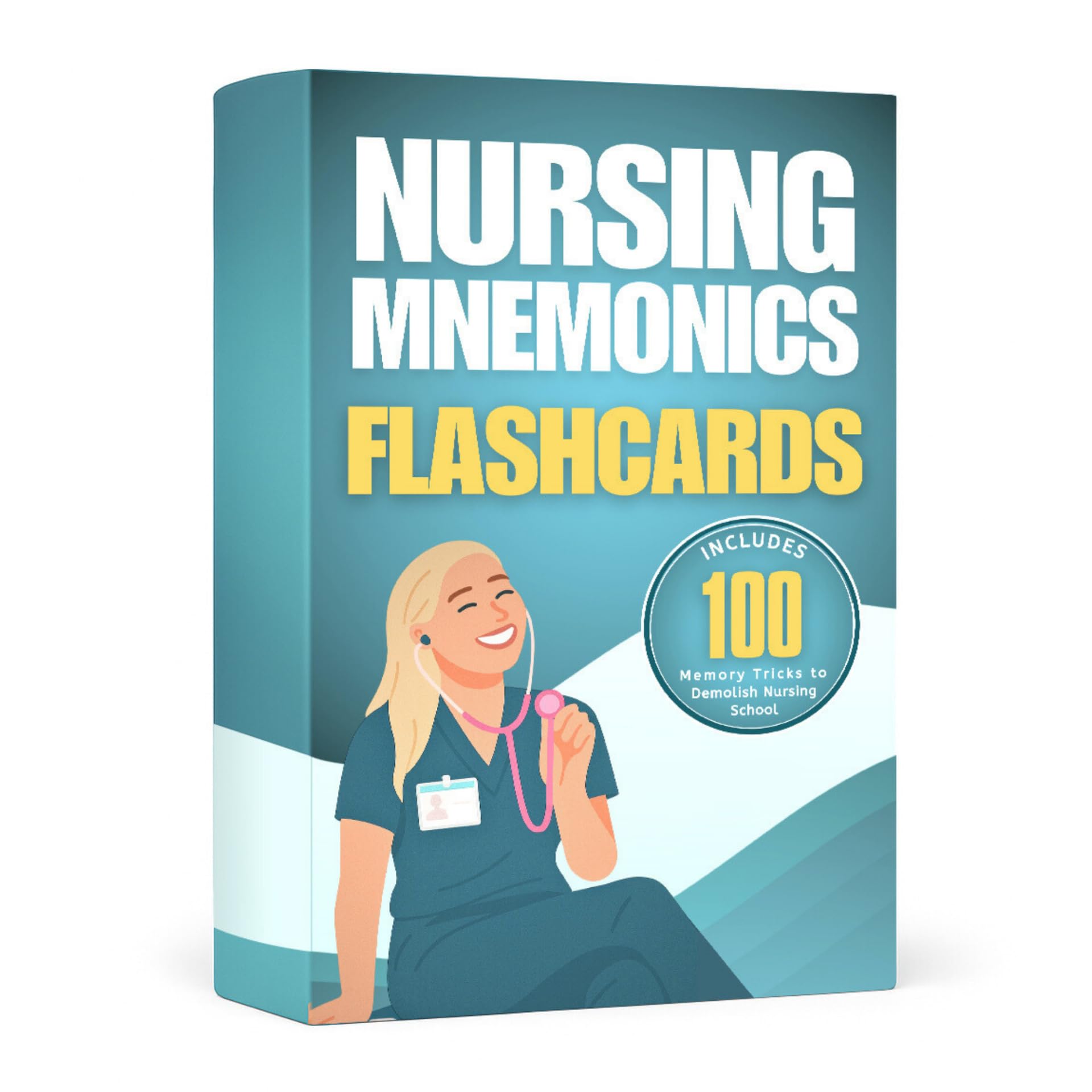 Nursing Mnemonics for NCLEX Prep: 100 Illustrated Study Cards to Ace Your Exams | (The Ultimate Review Tool: A Set of Flashcards with Key Study Notes for Nursing School 2025-2026)