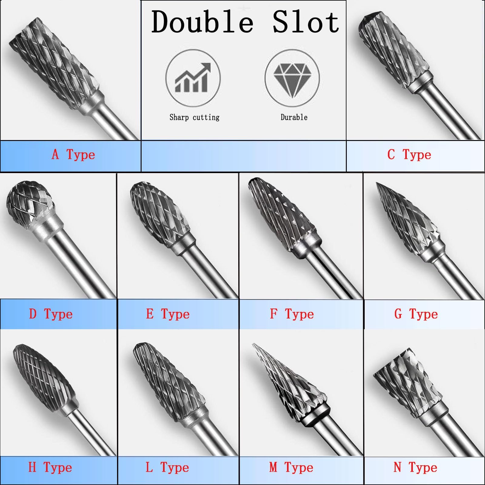 10 Pcs Ø4 x 2.35 mm Aluminum Cutting Carbide Burr — Amazon image 3