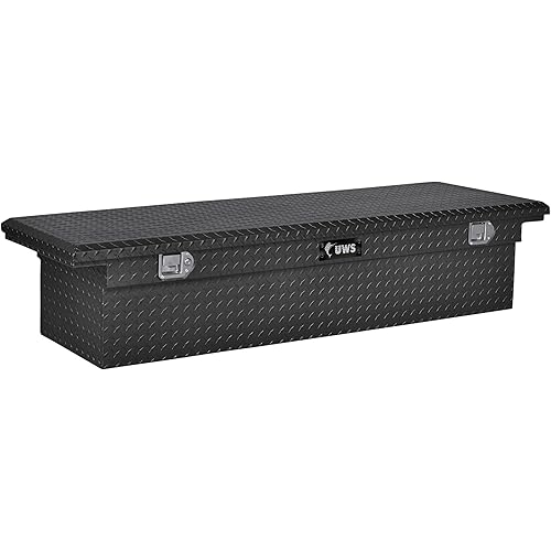 UWS EC10603 72-Inch Matte Black Heavy-Wall Aluminum Truck Tool Box with Low Profile, RigidCore Lid