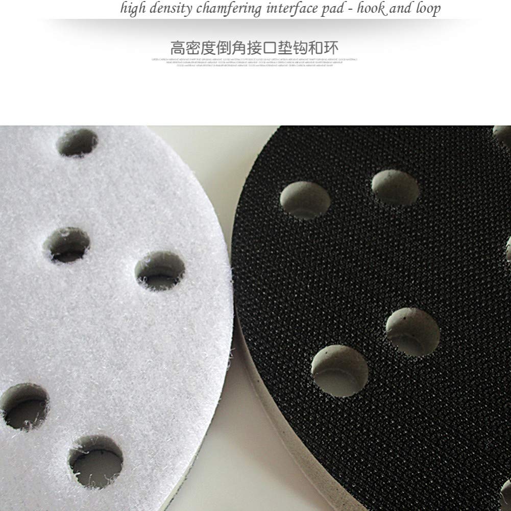 Almohadilla de interfaz de alta densidad 6"15 agujeros 150 mm Amortiguación y protección Almohadilla de lijado Accesorios para herramientas eléctricas - Gancho y bucle
