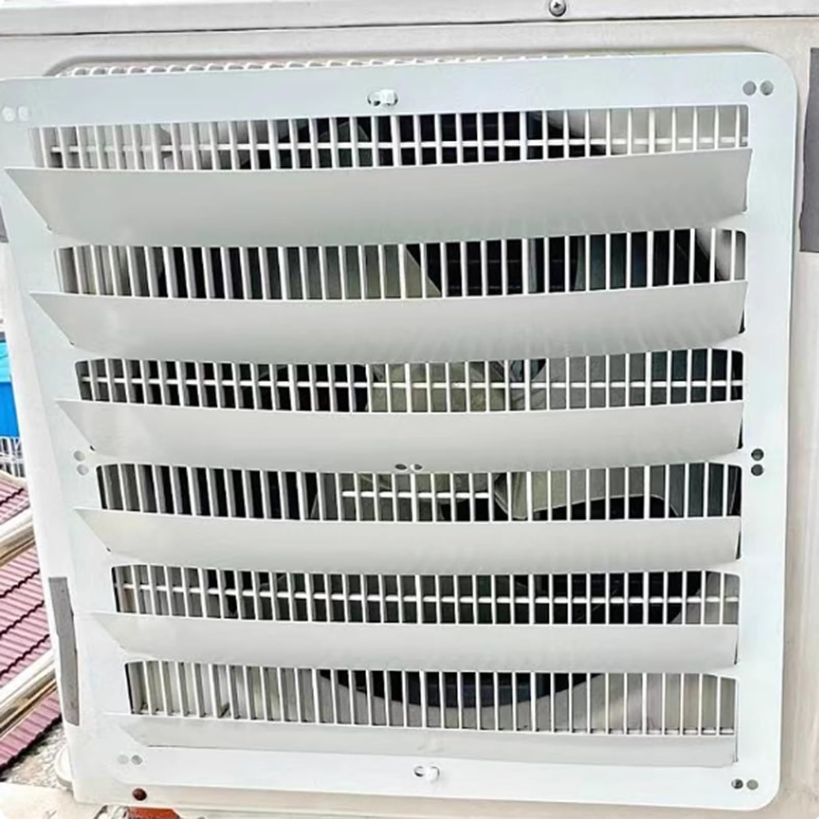 Support de Protection et Grille de déflecteur pour climatiseur extérieur - Déflecteur de Protection en Acier Inoxydable pour compresseur de climatiseur, écran de Ventilation (carré 58 x 58 c