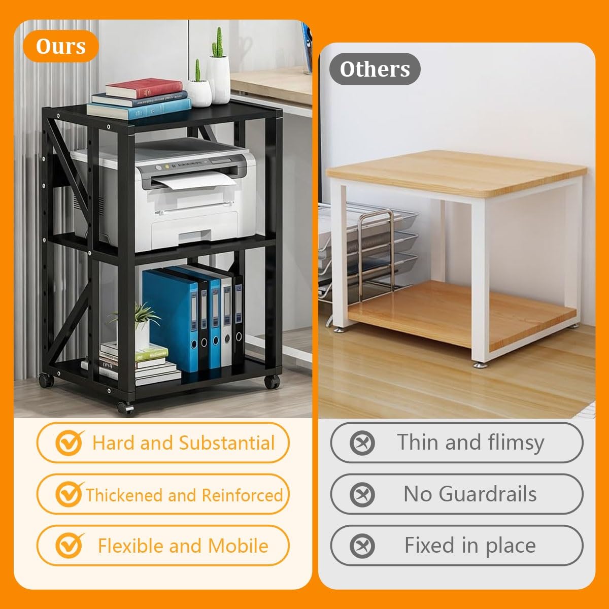 Mueble HiFi con 2/3 Niveles, Soporte Multimedia AV con Estantes Ajustables Y Ruedas, Rack Audio para Sala De Estar, Mueble para Equipo HiFi(Style 1)