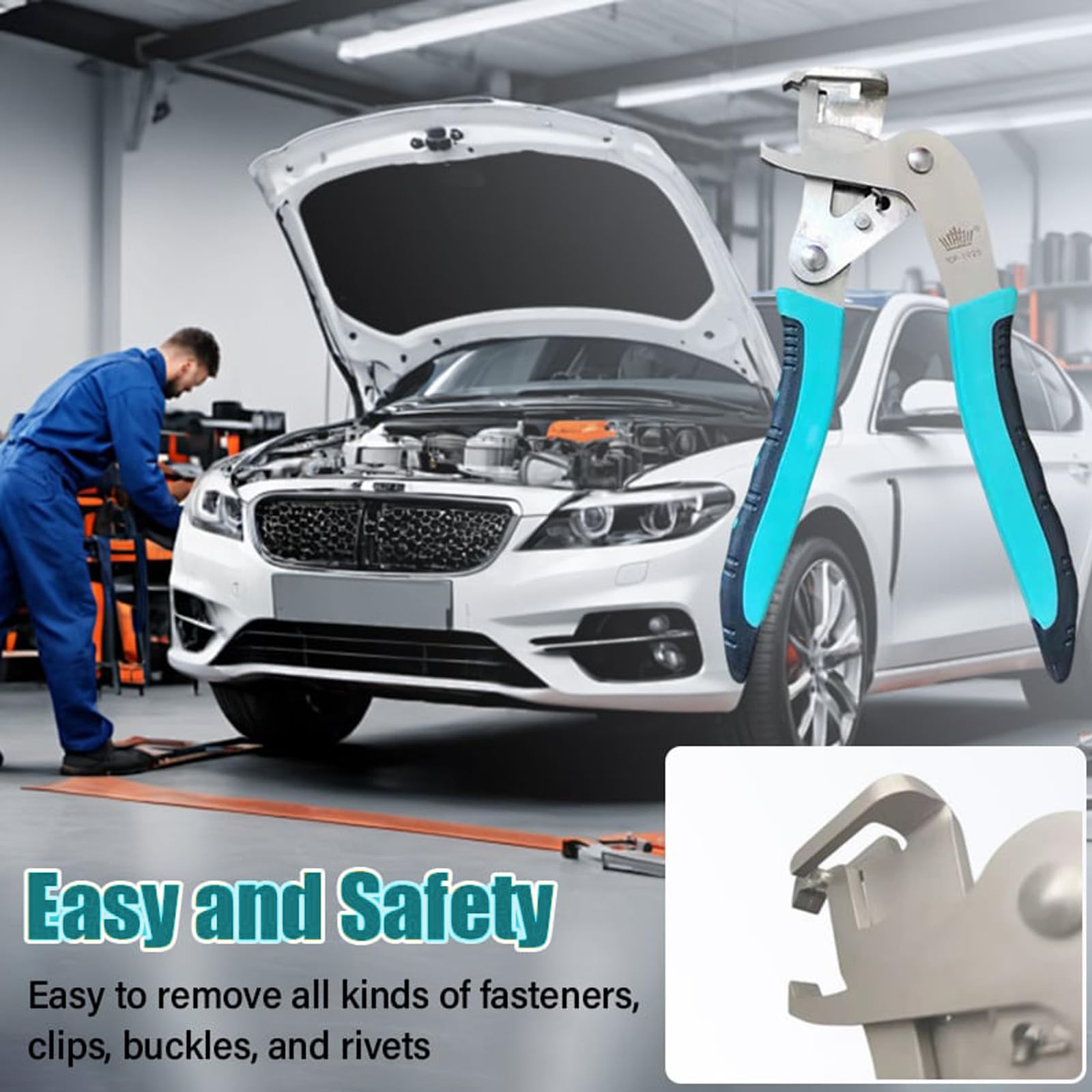 Pinze per clip per auto, strumenti di smontaggio, efficienti, multifunzionali, per auto, facili da rimuovere, elementi di fissaggio, clip, fibbie e rivetti, aprire i pannelli senza sforzo senza danni