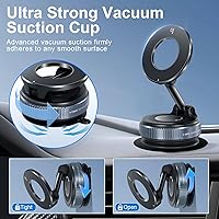 Vista 3 de Car Phone Holder, Magnetic Phone Holder for Car，360° Adjustable Magnetic Cell Phone Holder, Pocket Size Foldable, for Car/Gym/Mirror/Smooth Surface
