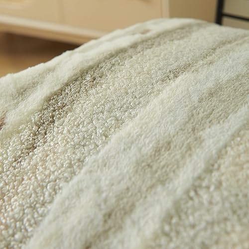 Miniatura 3 de WOMHOPE Fundas de cojín esponjosas y suaves de piel sintética para decoración de sofá, sofá y cama, juego de 2, 18 x 18 pulgadas (caqui)